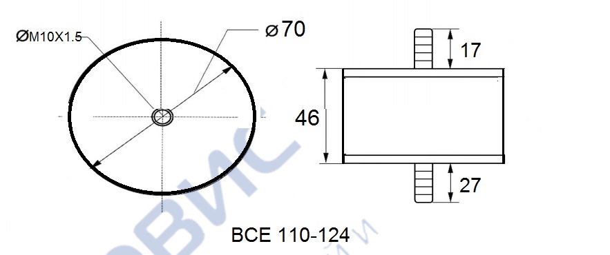 Damping pad BCE 110-124